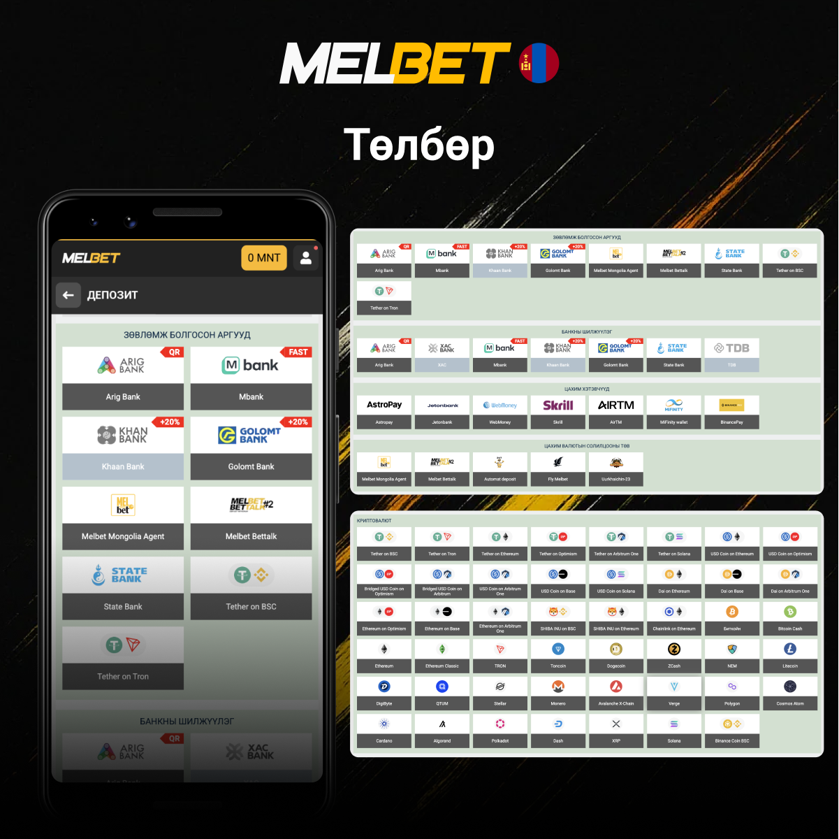 Melbet апп дээрх төлбөр тооцоо